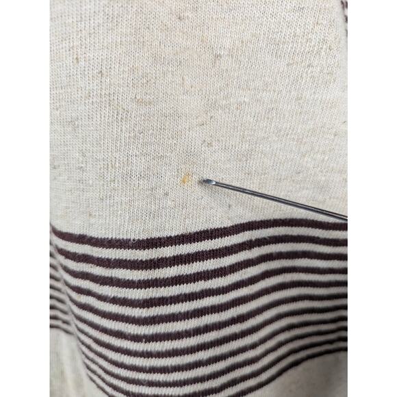 Christian de Castelnau Womens L Top Oversized Striped Vintage Pullover Shirt - Picture 8 of 10